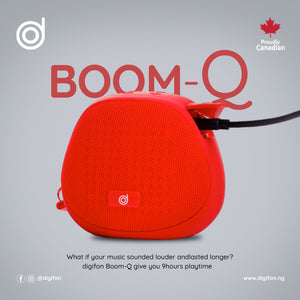 BoomQ Speaker - Red + BoomAir HiFi Earbuds