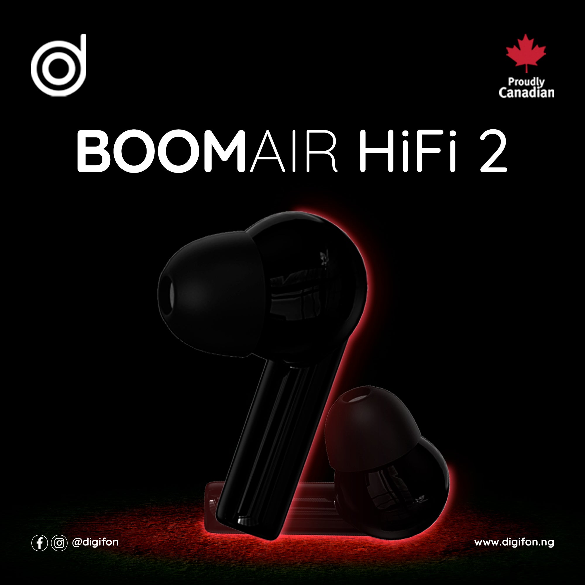 BoomAir HiFi2 TWS Environmental Noise Cancelling Earbuds digifon