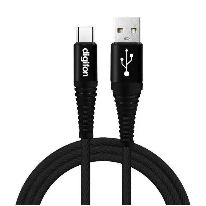 digifon USB-A to Type C for Charging & Data transfer (2M)